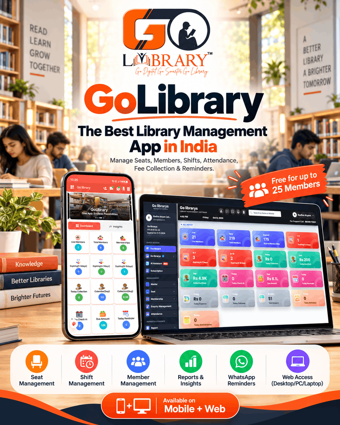 GoLibrary: The Best Library Management App in India (2026) – Features, Pricing & Comparison